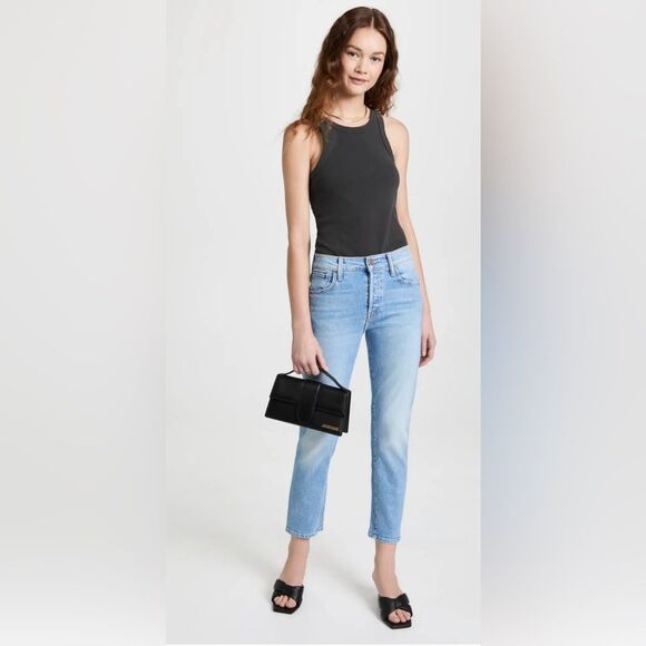 MOTHER The Scrapper High Rise Ankle Straight Jeans in Camera Obscura Size 26 - Picture 5 of 10